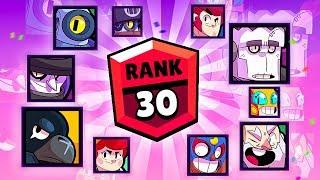 10 БРАВЛЕРОВ НА 30 РАНГ ЗА ОДИН РОЛИК - БЕШЕНАЯ АЧИВКА  | BRAWL STARS