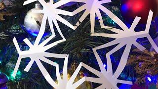 Как красиво вырезать снежинку из бумаги за 5 минут/How to Make Paper Snowflakes