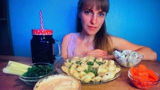 MUKBANG пельмени / Моя история похудения.  Мукбанг.ASMR