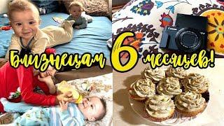 БЛИЗНЕЦАМ 6 МЕСЯЦЕВ// ДАНЕ 9 ЛЕТ// ГОТОВИМ КВЕСТ // ПЕЧЕМ КАПКЕЙКИ