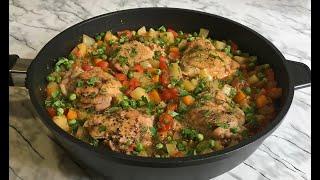 Восхитительная Курица с Овощами на Сковороде 2 в 1 Быстро и Очень Вкусно! / Chicken with Wegetables