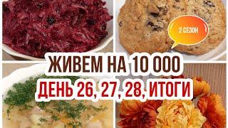 Живем на 10000 в месяц/Экономное питание семьи из 3 человек/День 26, 27, 28/Итоги эксперимента