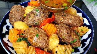 Очень Вкусное Блюдо из Котлет и картофеля